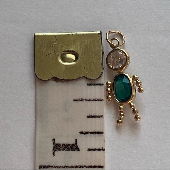 14k gold May Birthstone Boy Charm - Picture 4 of 4